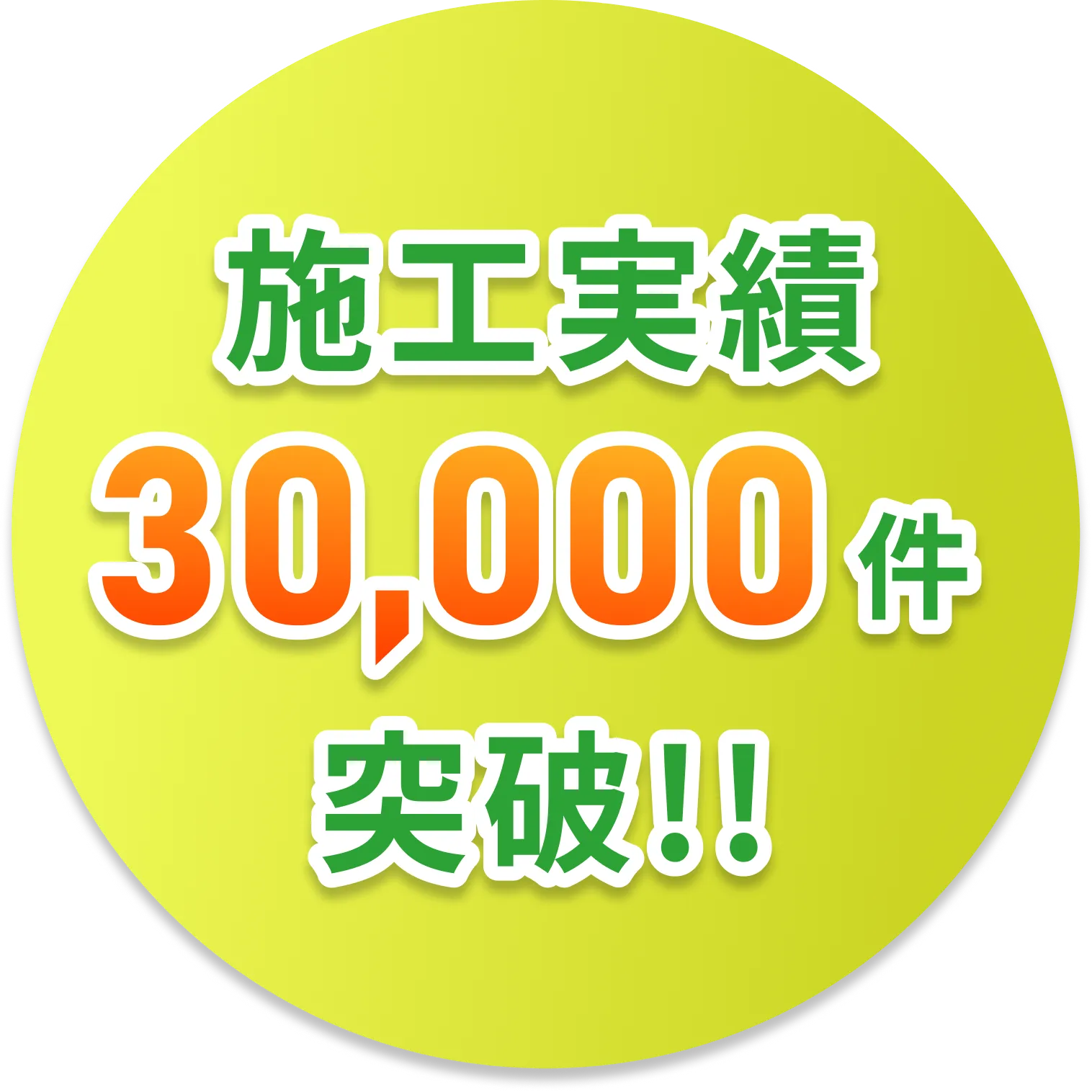 施工実績30,000件突破!!